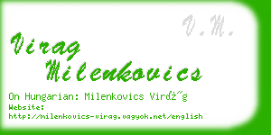 virag milenkovics business card